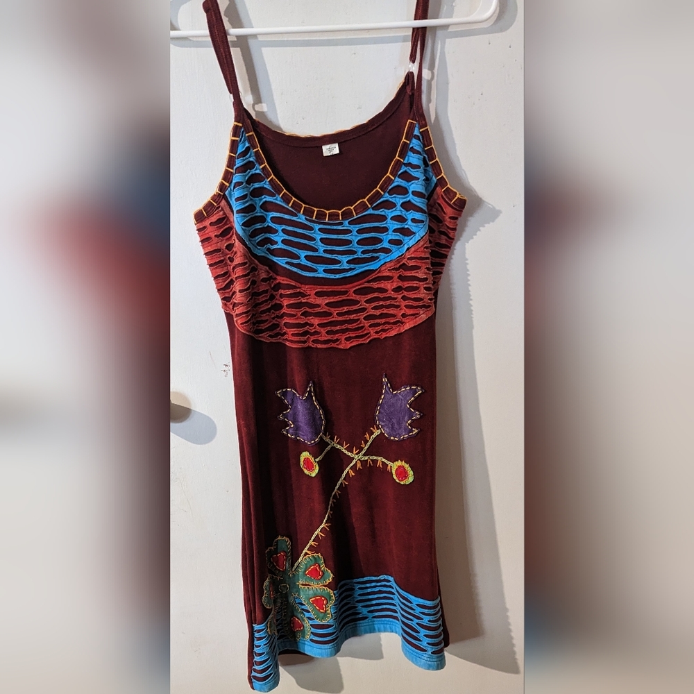Bought from a boutique Sundress with Crochet stitching on front size  S/M